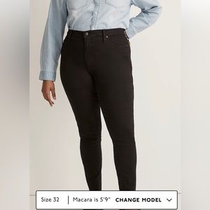 Madewell 10” high rise skinny jeans black 30